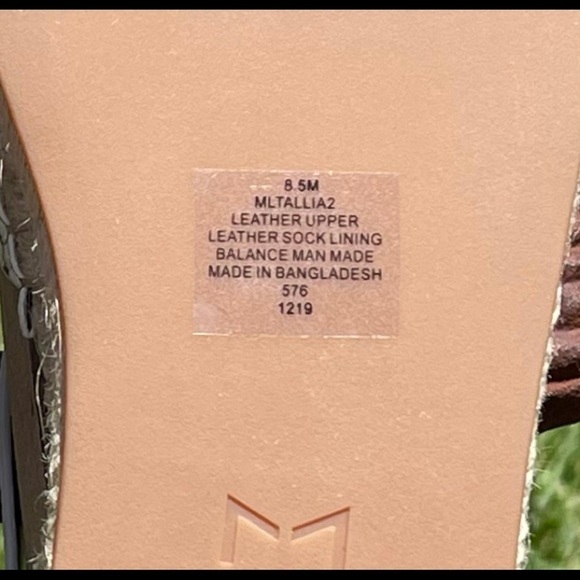 💋NWT Marc fisher snake embossed leather & rope buckle sandal - Picture 13 of 13